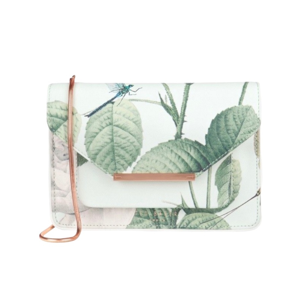 Ted Baker Deena Crosshatch Clutch Bag in Mint